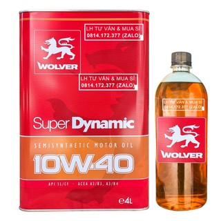 Dầu nhớt xe hơi ô tô wolver super dynamic 10w40 5000ml – shopnhottot