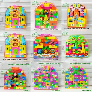 Bộ Đồ Chơi Lego Xếp Hình Có Túi Đựng Cho Bé Mầm Non Chi Tiết Lớn Chất Lượng Cao An Toàn Cho Trẻ