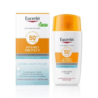 Kem chống nắng không gây nhờn rít cho da thường và da hỗn hợp eucerin sun fluid mattifying face spf50+