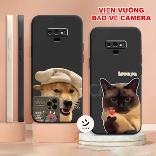 Ốp lưng Samsung NOTE 8 / 9 TPU cạnh vuông in hình dog cat cute cool ngầu