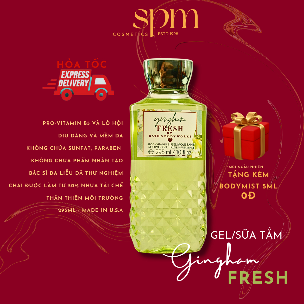 Gel/sữa tắm Bath and Body Works - Gingham Fresh 295ml