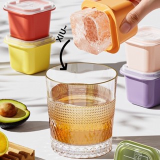 🏵️🏵️Kem Khay Khuôn Silicon Kem Máy Làm Đá Lưới Có Nắp Thanh Vật Dụng Nhà Bếp Phụ Kiện Mùa Hè Hộp Đá Hiện Vật