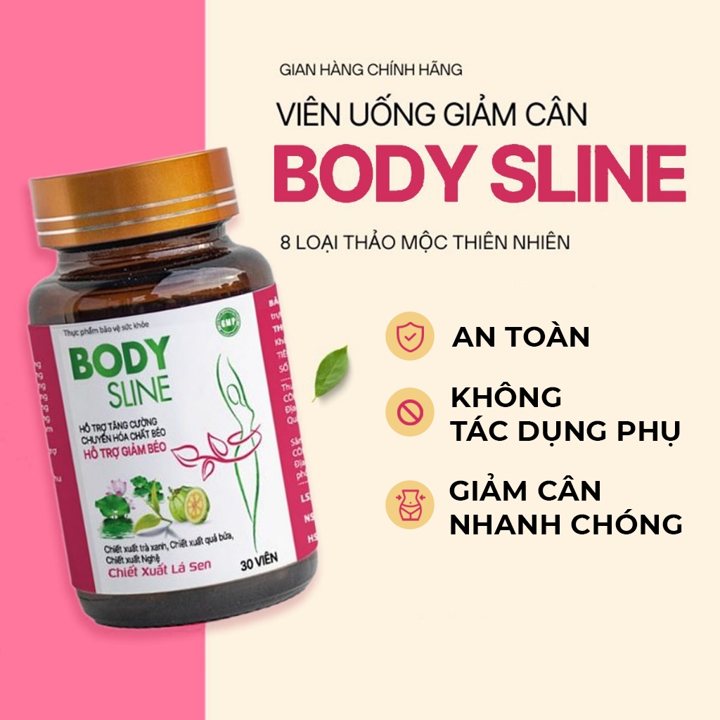 Viên Uống Giảm Cân BODY SLINE Chính Hãng ✅ Viên uống đốt mỡ giảm cân nhanh cấp tốc an toàn hiệu quả cao detox đẹp da