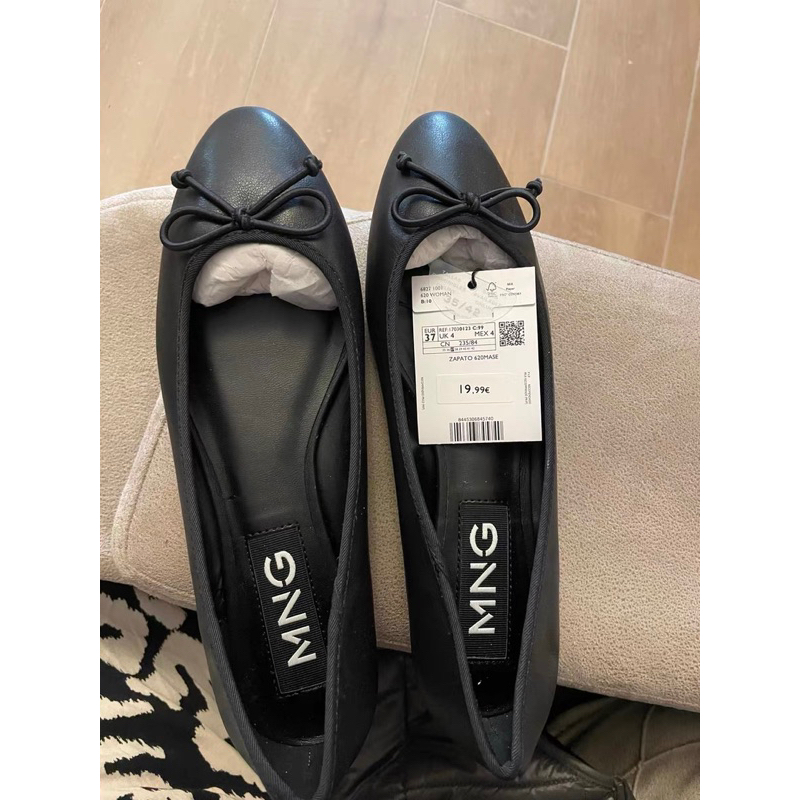 Giày bệt nơ đen MNG FULLBOX-ORD