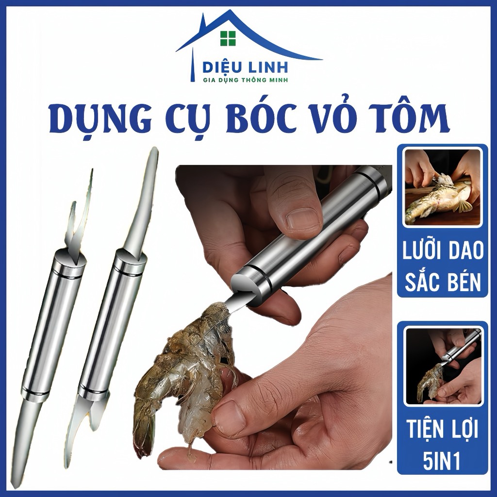 Dụng Cụ Tách Vỏ Tôm 2 Đầu Đa Năng DieuLinhshop