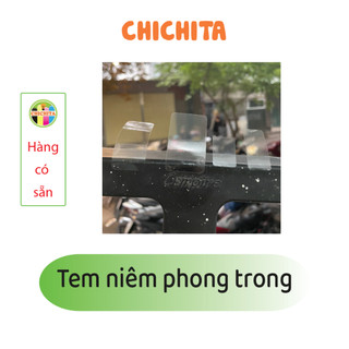 Set 500 tem niêm phong hộp trong suốt Chichita hình chữ nhật Có sẵn