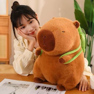 Gấu Bông Capybara Đeo Túi Rùa Xanh Lotso.vn - Chuột Lang Nước Capibara nhồi bông ngộ nghĩnh đáng yêu