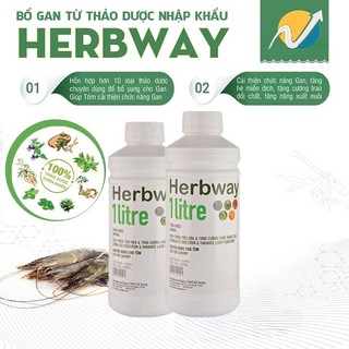 Thảo dược phòng và trị bệnh gan trên tôm herbway - chai 1l