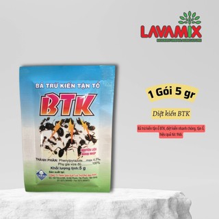 Bả Trừ Kiến BTK | gói 5g - Tiêu diệt kiến tận ổ ngay lần dùng đầu tiên, dạng rắn | Green House