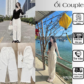 Quần dài dáng xuông,Quần thô KAKI nữ ống rộng unisex 45kg -65kg Hack Dáng  