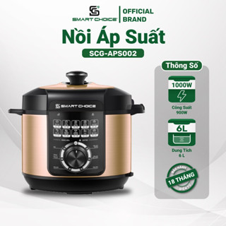 Nồi Áp Suất Cơ SMARTCHOICE SCG-APS002 Lòng Nồi 4 Lớp Công Suất 1000W Dung Tích 6L