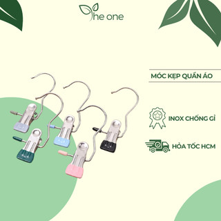 Móc kẹp quần áo tiện dụng, inox 304 chống gỉ, chịu lực tốt cực chắc chắn, Móc kẹp treo quần áo