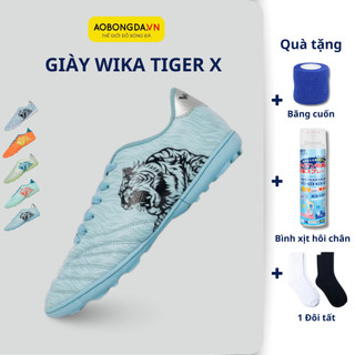 Giày đá bóng nam wika tiger x chính hãng giày đá banh thời trang chất liệu da cao cấp