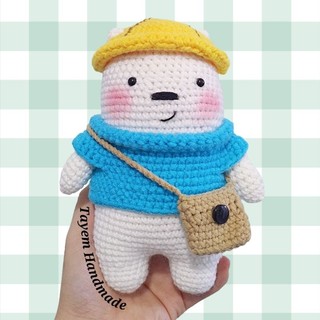 Gấu bông hoạt hình we wear bears - gấu len móc tayem handmade