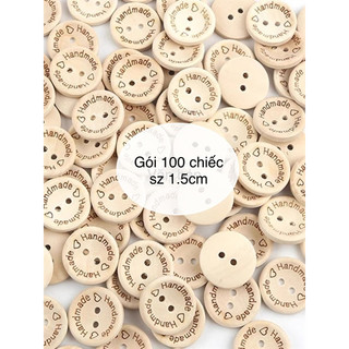 gói 100 chiếc khuy handmade size 1,5cm