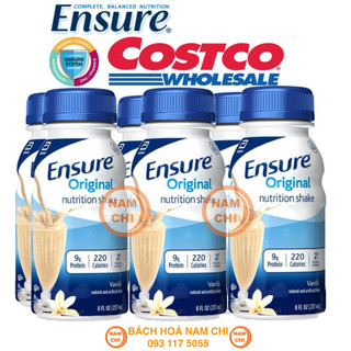 [ABBOTT USA] 6 CHAI SỮA ENSURE ORIGINAL NUTRITION SHAKE VANILLA ENSURE MỸ 237ML (USA)