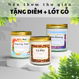 Nến thơm thư giãn giảm stress - sáp thực vật an toàn cho sức khoẻ - toả hương tốt - lưu hương lâu - cát candle
