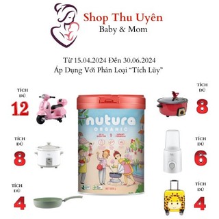 Sữa công thức nutura organic úc lon 800g chính hãng "tích luỹ - quà to"