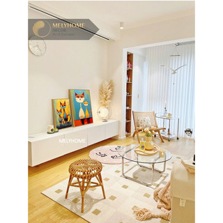 60x90 -Tranh Treo Tường Canvas Cao Cấp Boss Mèo Hoạt Hình dễ thương Trang Trí Phòng Khách/phòng ngủ Decor MELYHOME