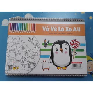 3842LX Vở Vẽ Lò Xo A4 Giấy Mịn An Toàn