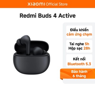 Tai Nghe Không Dây Xiaomi Redmi Buds 4 Active - Chống ồn chủ động - Độ trễ thấp - Hàng chính hãng - Bảo hành 6 tháng