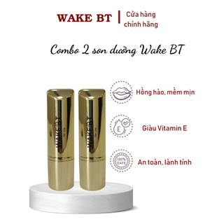 Combo 2 son Wake BT màu cam đất ngăn ngừa nứt nẻ giảm thâm, căng mọng, làm mềm, hồng tự nhiên an toàn 3.6g a07