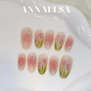 Annaelsa nail box thiết kế -móng úp mẫu vẽ hoa xinh b026