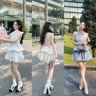 Tơ yếm buộc nơ 420k Free size  Mẫu này cũng e có cả kem và trắng nhé.