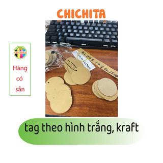 50 thẻ treo dây chuyền, tag treo vòng tay, tag treo dây cột tóc, CHICHITA bìa trơn P2. Có sẵn