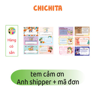 Tem dán Cảm ơn anh shipper Chichita 10x6cm P4 Có sẵn