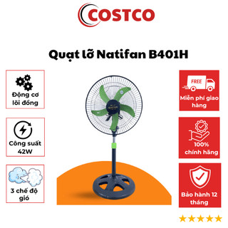 Quạt lỡ công nghiệp Natifan B-401 3 tốc độ gió êm ái cực mát không tiếng ồn, dạng đứng lỡ - CHEFMAN