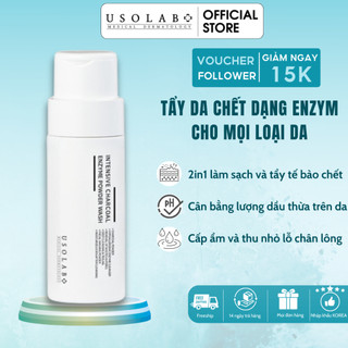 Tẩy Da Chết & Sữa Rửa Mặt 2in1 cho da dầu mụn Enzyme Yến Mạch USOLAB Soft Charcoal Enzym Power Wash 50g