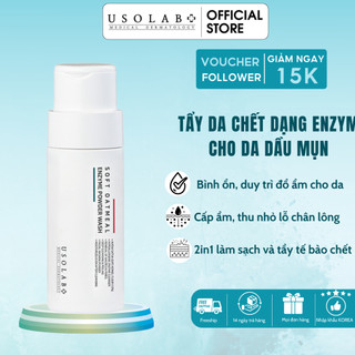 Bột rửa mặt kiêm tẩy da chết dạng Enzyme Usolab dành cho mọi loại da giúp cấp ẩm, làm dịu, sáng da và chống viêm