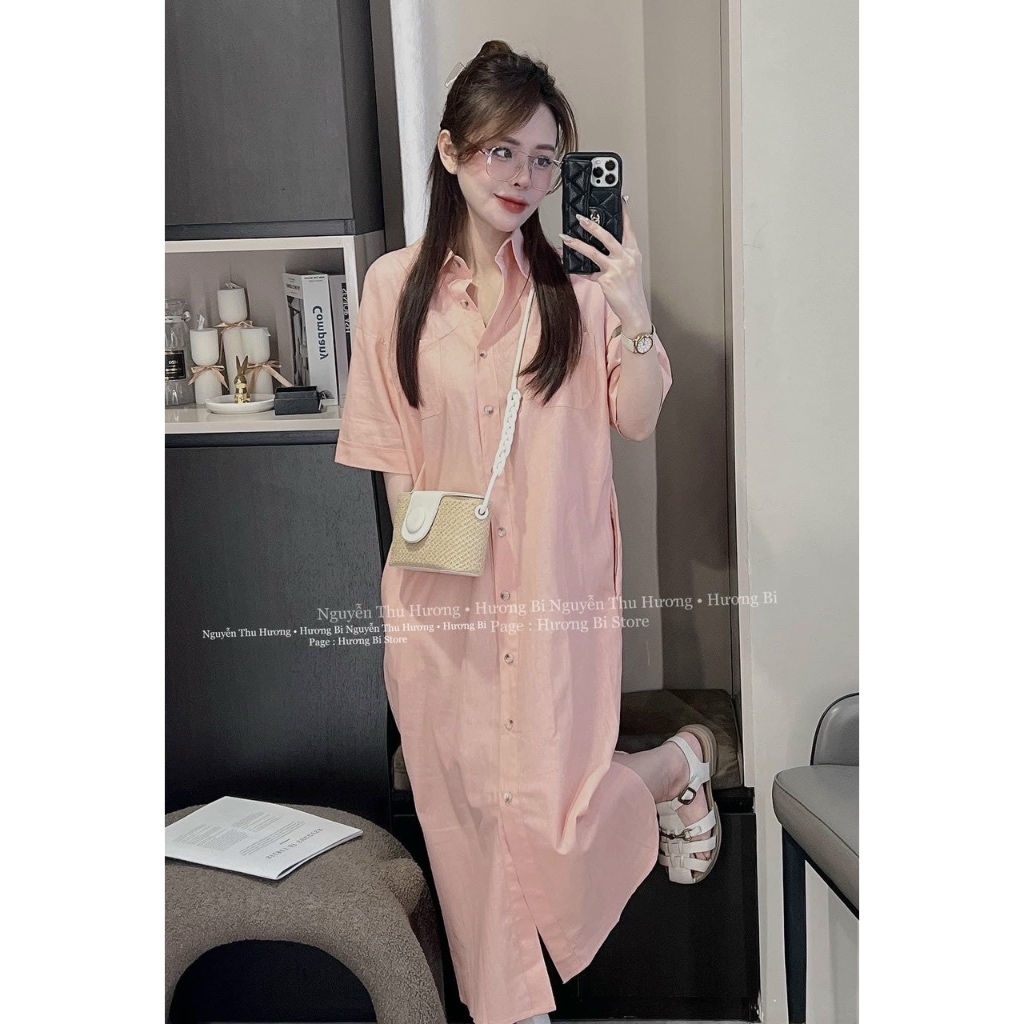 ĐẦM SƠ MI MIDI (KÈM VIDEO HÌNH THẬT)
