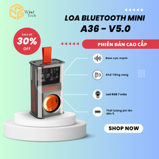 Loa Bluetooth Mini A36 cầm tay trong Suốt Led Nháy Theo Nhạc, Âm Thanh Hay Bass Mạnh