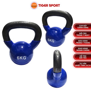 Tạ ấm, tạ bình vôi loại 6kg tk sport ,chất liệu gang bọc cao su , quai xách chống trượt - kb-thl6