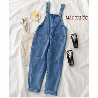 Yếm jean dài nữ trơn JL JohnsonLi , phong cách ulzzang hàn quốc J01