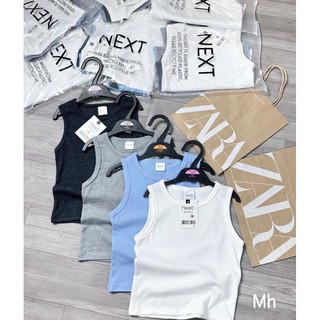 Set 4 áo ba lỗ next trắng xanh ghi bt