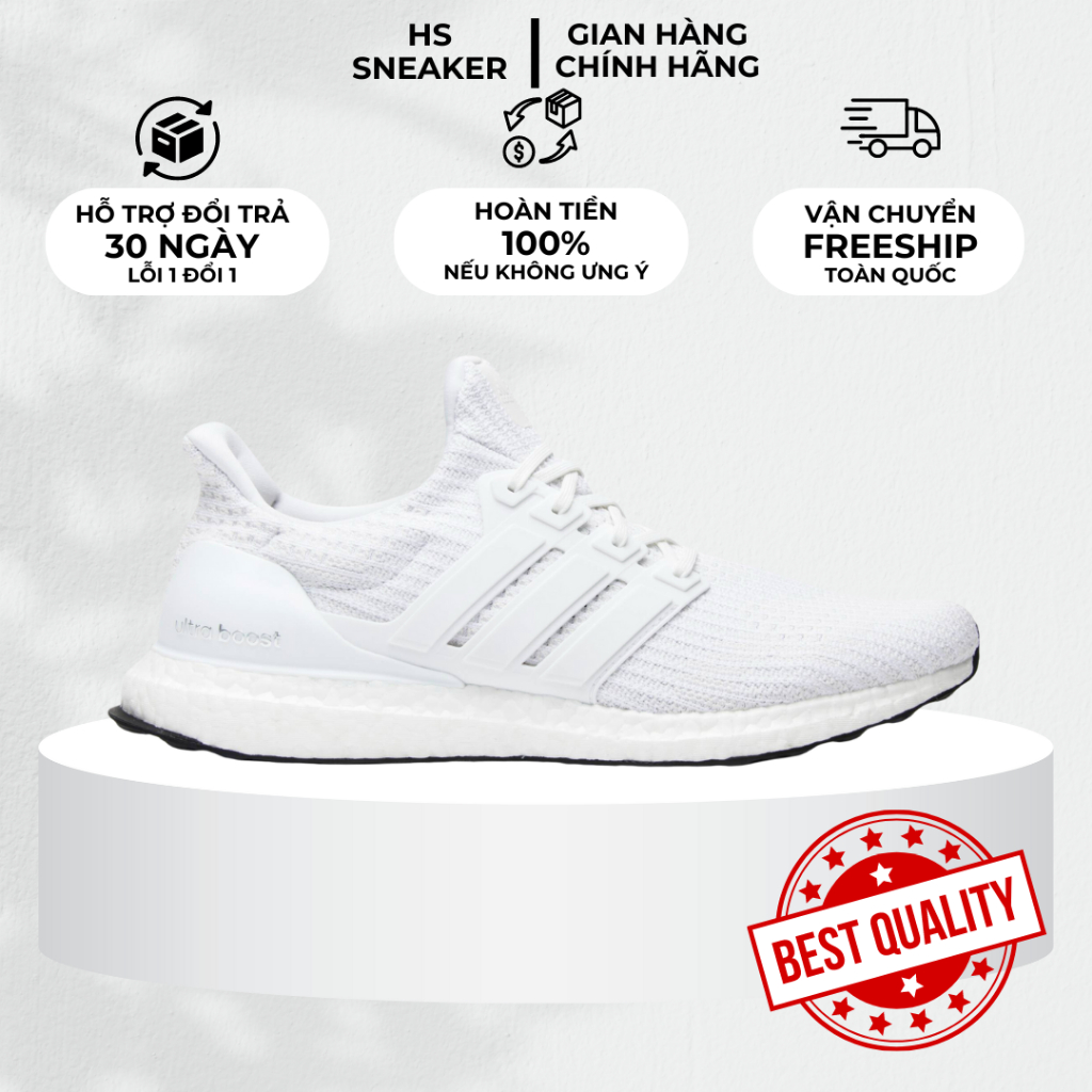 [ Giày Best Quality ] Giày Adidas Ultra Boost 4.0 Running White full box
