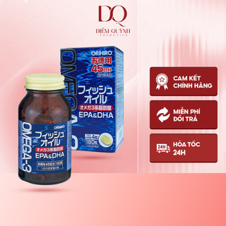 Dầu cá Omega 3 EPA & DHA Orihiro Nhật Bản hộp 180 viên