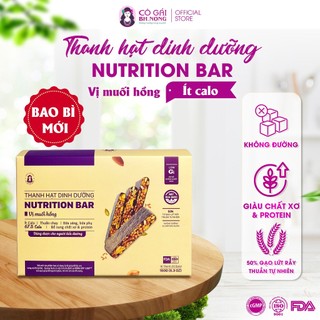 Thanh hạt dinh dưỡng vị muối hồng bh.nong ăn vặt, ít calo, thuần chay - bánh gạo lức hộp 150g