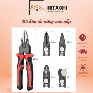 Bộ kìm đa năng 5 đầu thay thế, bộ kìm kim loại cao cấp 5 trong 1