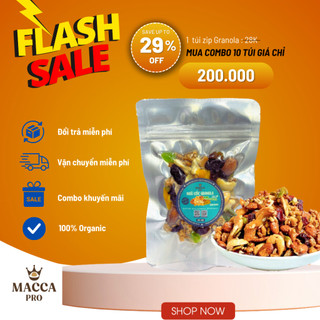 Granola Siêu hạt Macca Pro ngũ cốc ăn kiêng granola ngũ cốc giảm cân dinh dưỡng mix 8 loại hạt TÚI 50G