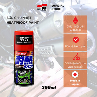 Sơn chịu nhiệt, sơn chống cháy, sơn pô xe, lốc máy Soft99 Heatproof Paint BP-1 BP-2 300ml