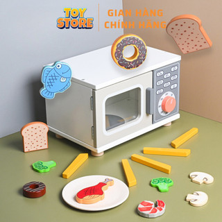 Bộ đồ chơi nhà bếp nấu ăn lò vi sóng gỗ toystore FUDAER
