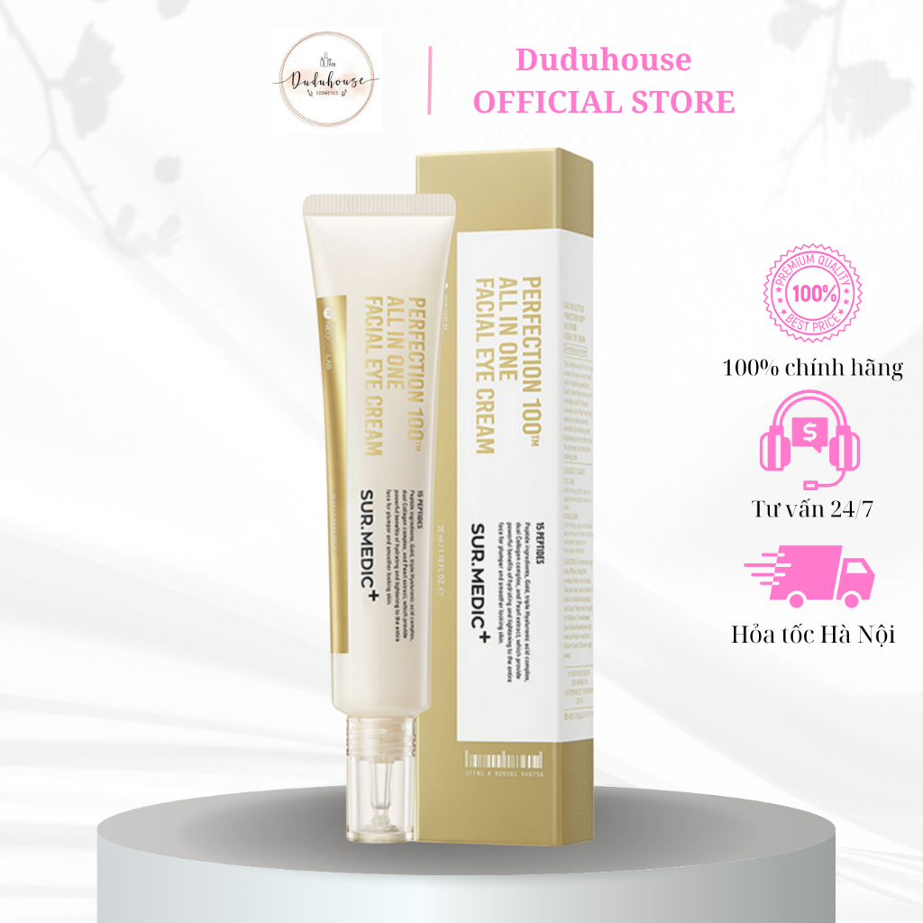 Kem Mắt Sur.Medic+ Perfection 100tm All In One Facial Eye Cream Giảm Thâm Mắt 35ml Duduhouse
