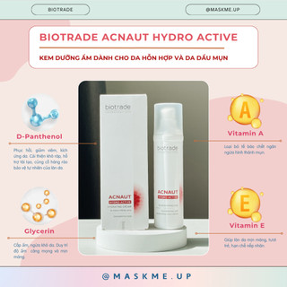 Kem dưỡng ẩm Biotrade Acnaut Hydro Active Cream cho da dầu mụn,nhạy cảm, mỏng yếu, da hỗn hợp 60ml