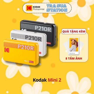 Máy in ảnh (kết nối bluetooth) Kodak Mini 2 Retro P210R - Hàng chính hãng - Bảo hành 1 năm - Tặng kèm 8 tấm ảnh