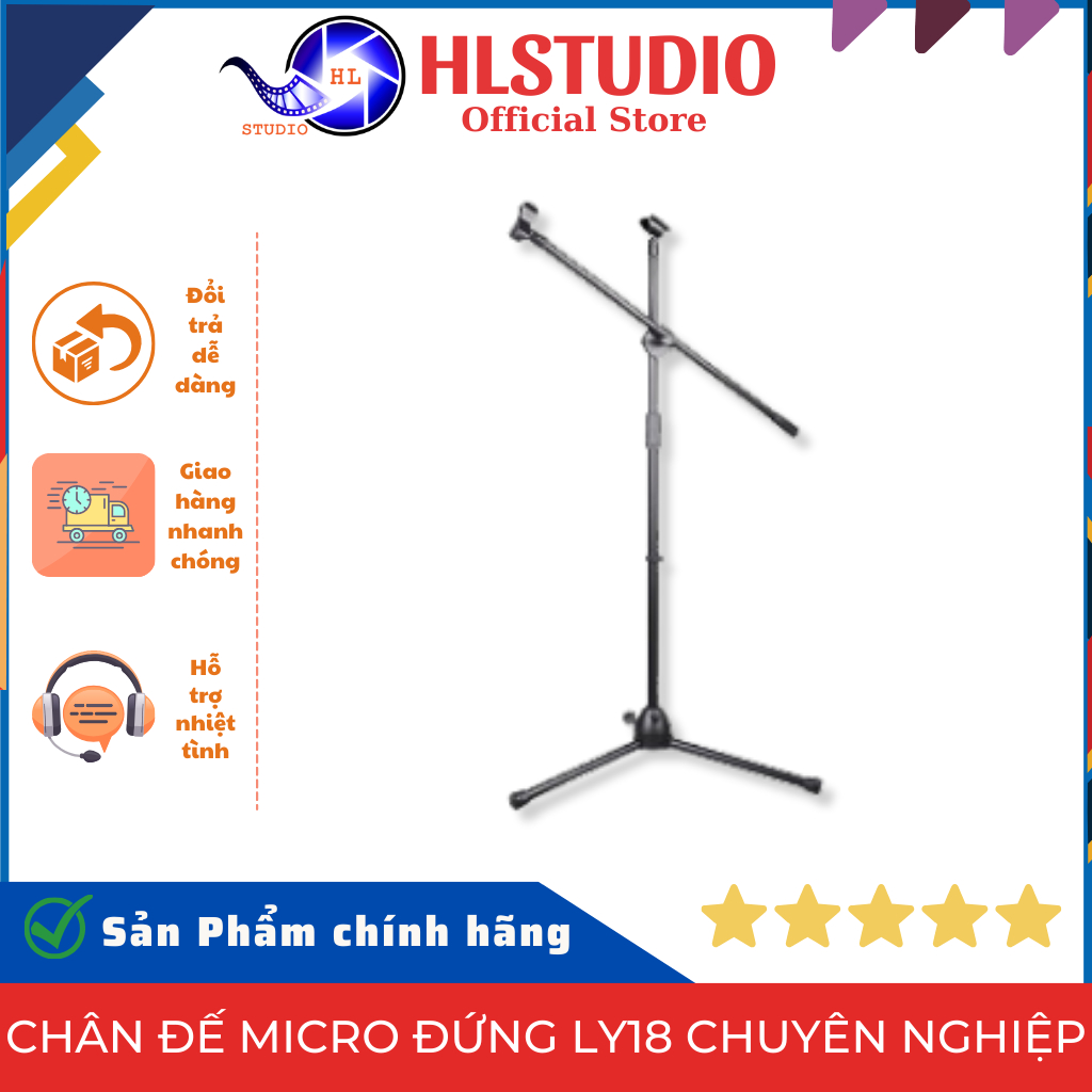 Chân Đế Micro Đứng LY18 Chuyên Nghiệp - HL Studio