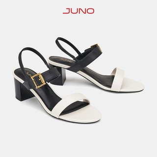 Giày Sandal Nữ 5cm Thời Trang JUNO 2 Quai Ngang Khoá Trang Trí SD05102